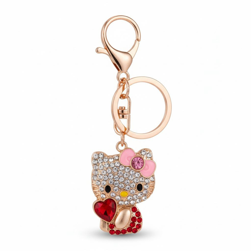 Hello Kitty Character Keychain Purse Charm NWT Red